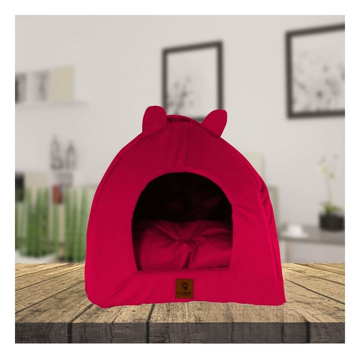 PACK6 ALOJAMIENTO IGLU CERRADO TALLA L ROJO PARA MASCOTAS - 2