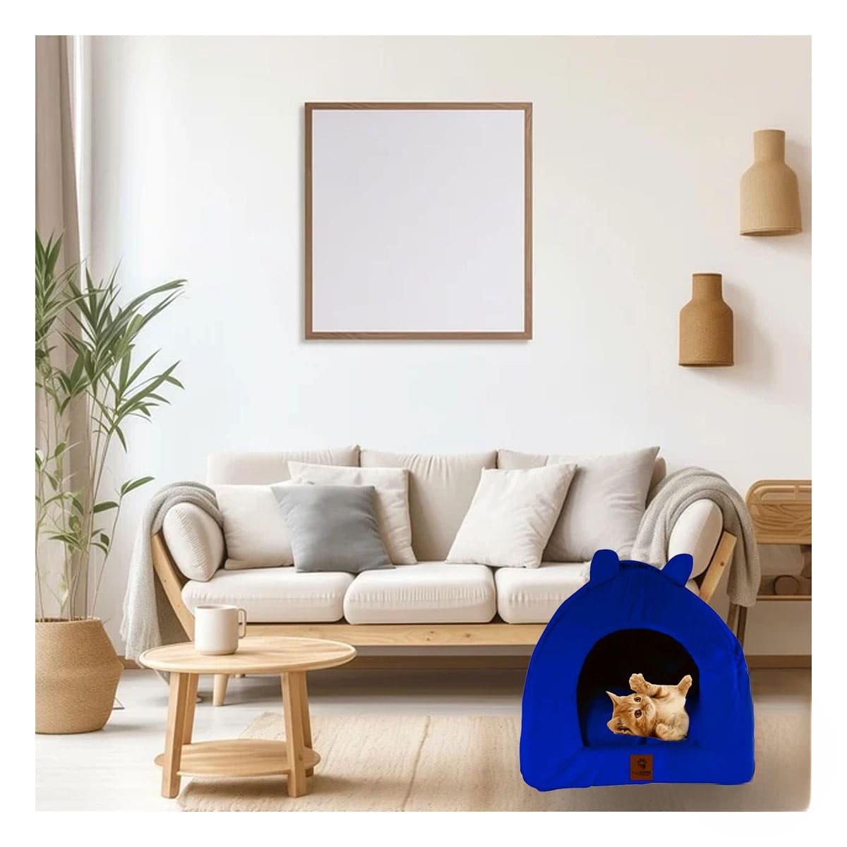 CUCHA IGLU TALLA L COLOR AZUL NOCHE ESPACIO ABRIGADO Y+LIGAS REGALO - 1