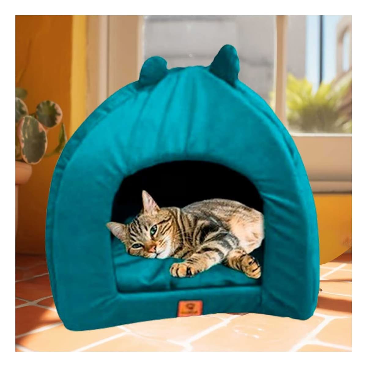 PACK2 CUCHA IGLU AZUL REY TALLA L REFUGIO CERRADO PARA MASCOTAS - 5
