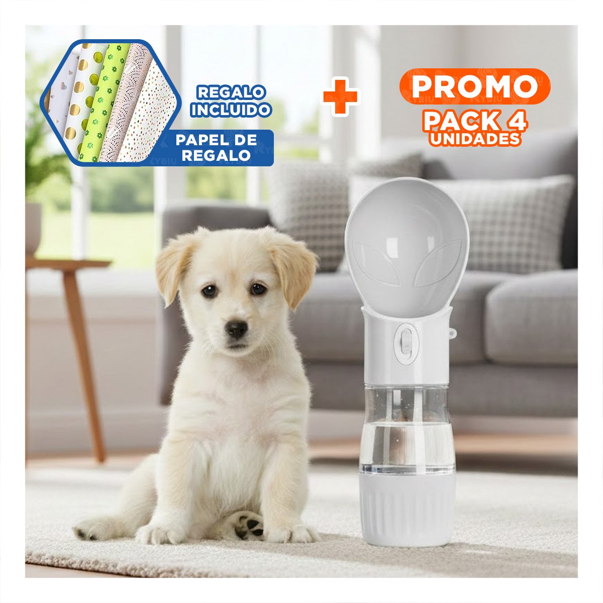 PACK4 ACCESORIO COMPACTO TIPO OVNI PLOMO PRACTICO Y+PAPEL REGALO - 1