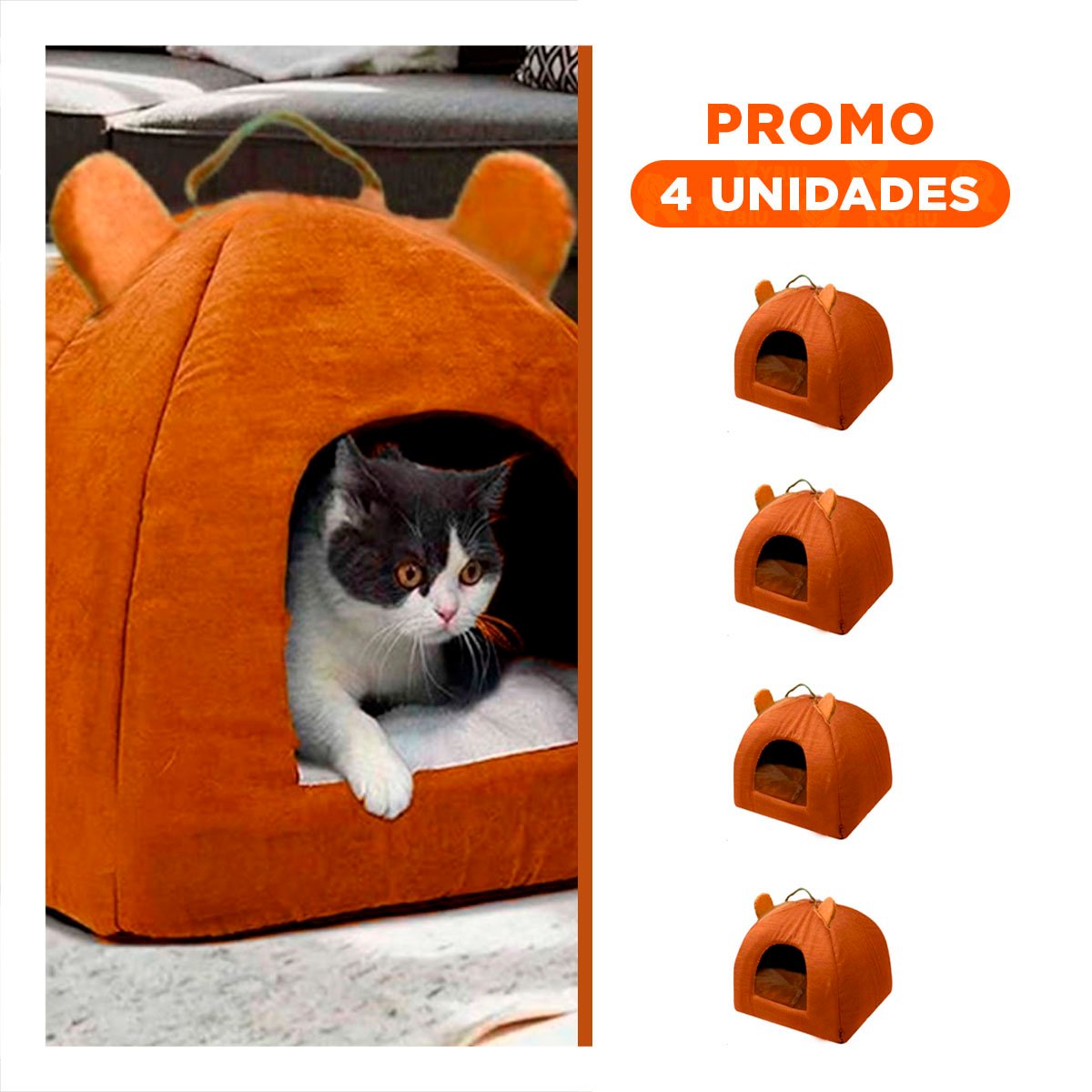 PACK4 NIDO IGLU TALLA L COLOR MARRON CON INTERIOR SUAVE Y+REGALO STICKER - 1