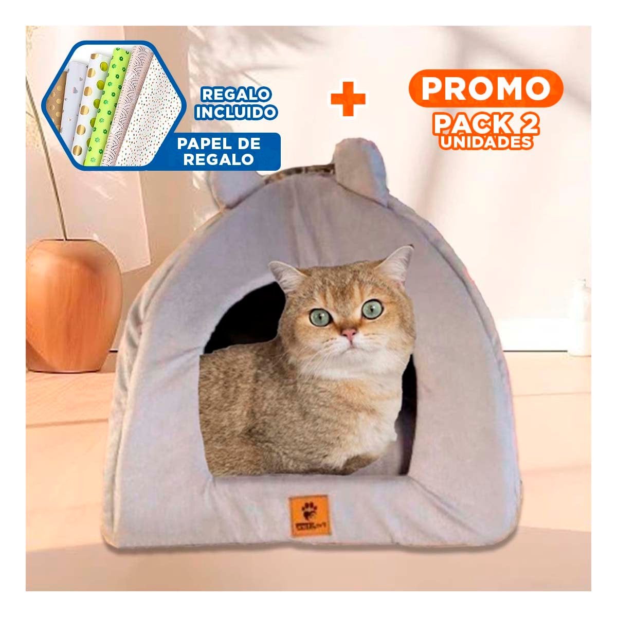 PACK2 COBIJO TIPO IGLU GUINDA TALLA L ESPACIO PRIVADO Y+PAPEL REGALO - 1