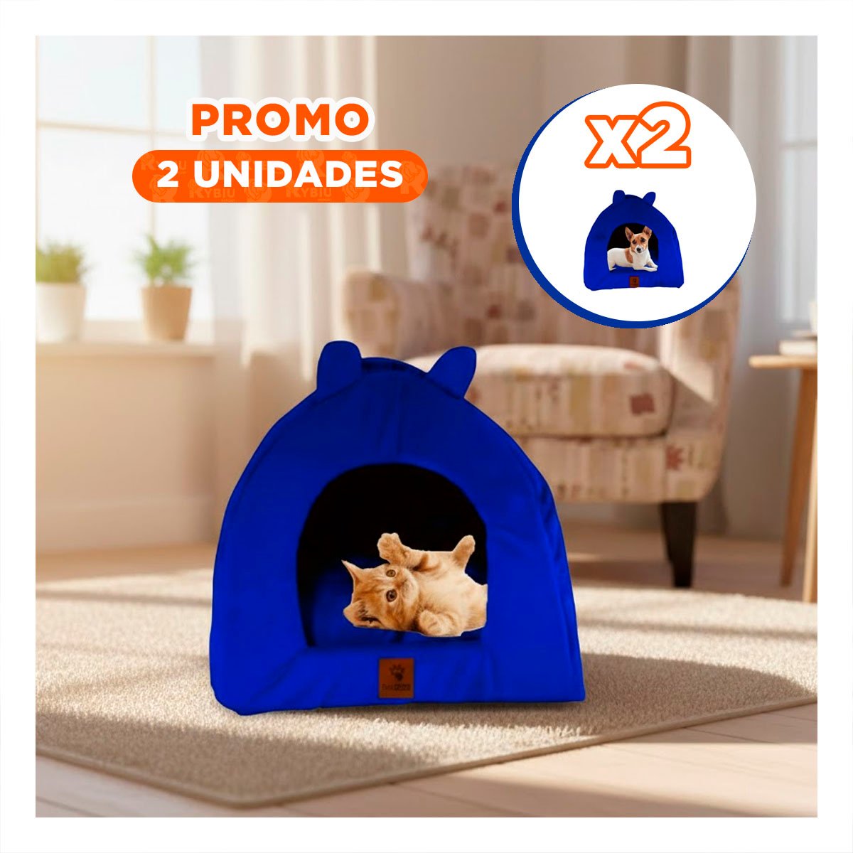 PACK2 NIDO CERRADO AZUL NOCHE ESTILO IGLU TALLA L DESCANSO Y+REGALO STICKER - 1