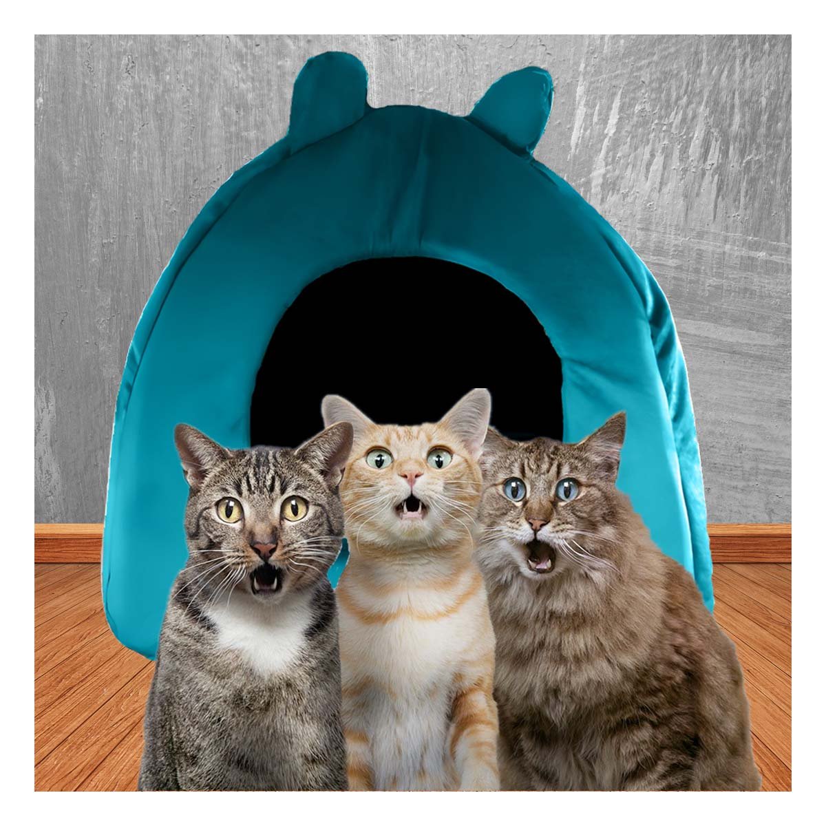 PACK2 CUCHA IGLU VERDE AGUA TALLA L REFUGIO CERRADO PARA MASCOTAS - 2