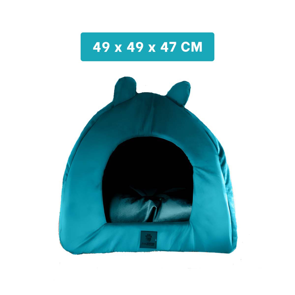 PACK2 CUCHA IGLU VERDE AGUA TALLA L REFUGIO CERRADO PARA MASCOTAS - 4