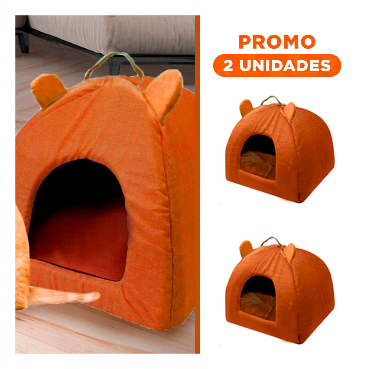 PACK2 CUCHA IGLU TALLA L COLOR MARRON ESPACIO ABRIGADO - 1