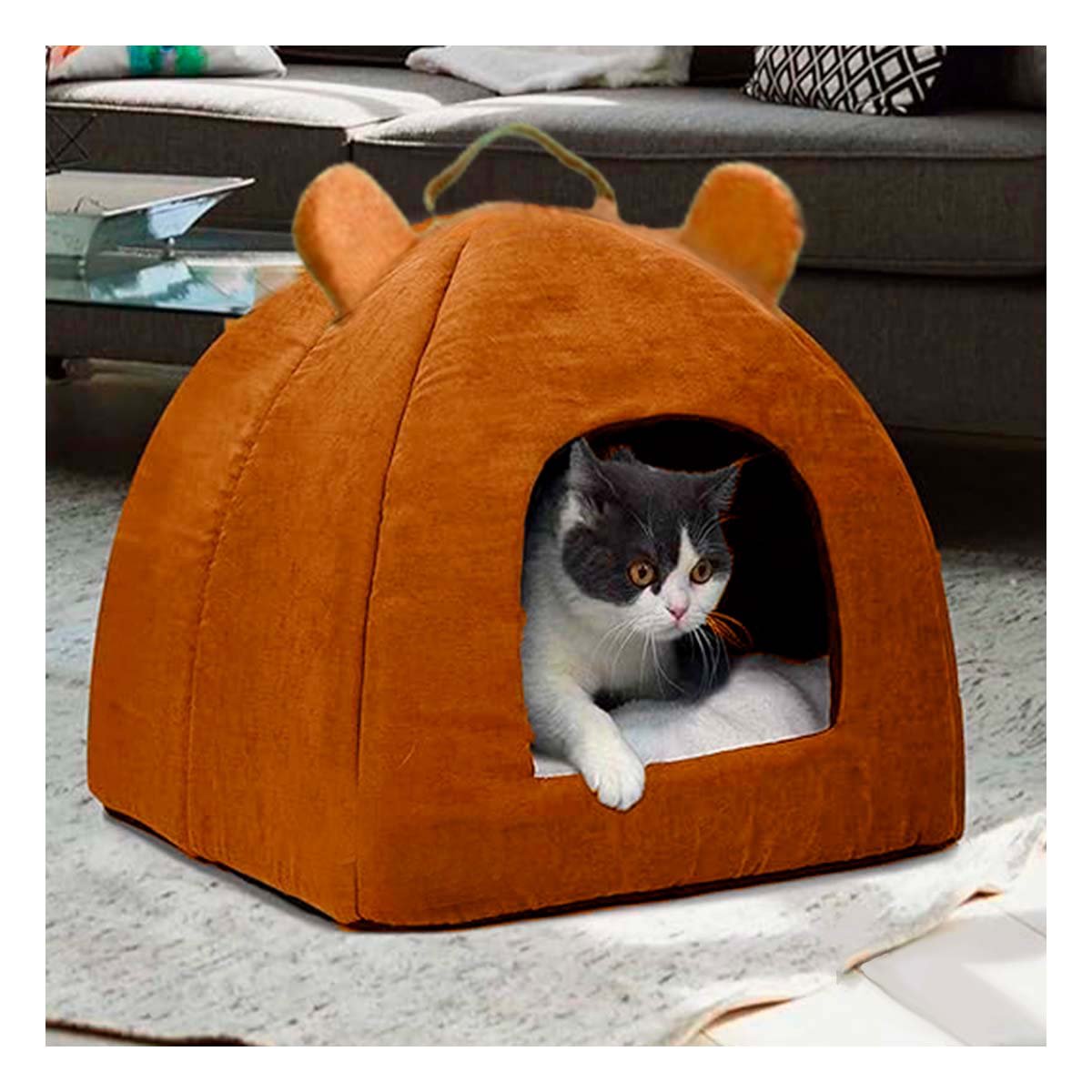 PACK2 CUCHA IGLU TALLA L COLOR MARRON ESPACIO ABRIGADO - 3
