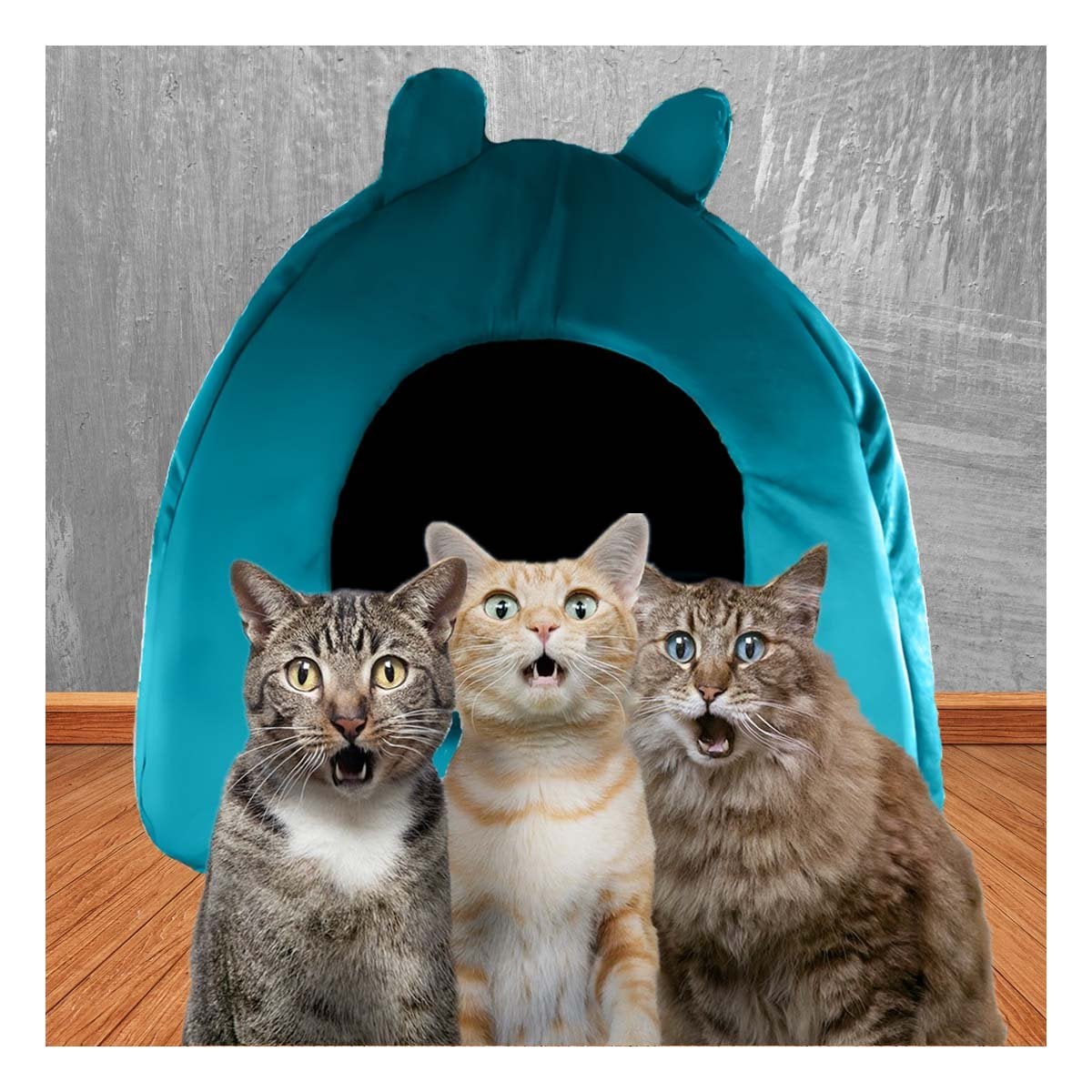 PACK6 GUARIDA IGLU CERRADA TALLA L VERDE AGUA PARA MASCOTAS HOGAR - 2