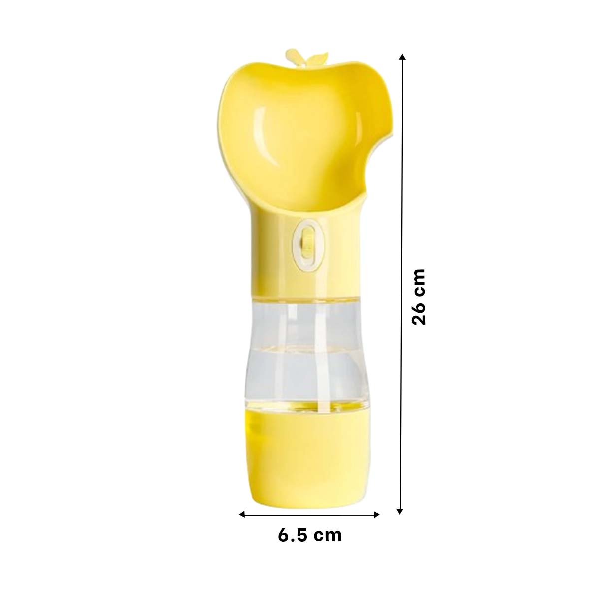 PACK6 ENVASE PORTATIL AMARILLO CON FORMA DE MANZANA - 4