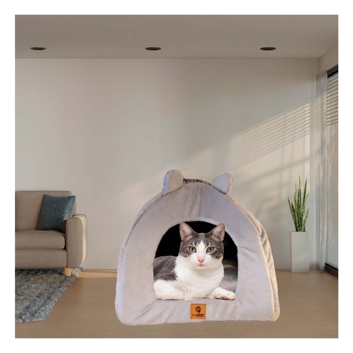 PACK4 COBIJO IGLU GUINDA TALLA L REFUGIO CALIDO MASCOTAS Y+PAPEL REGALO - 5
