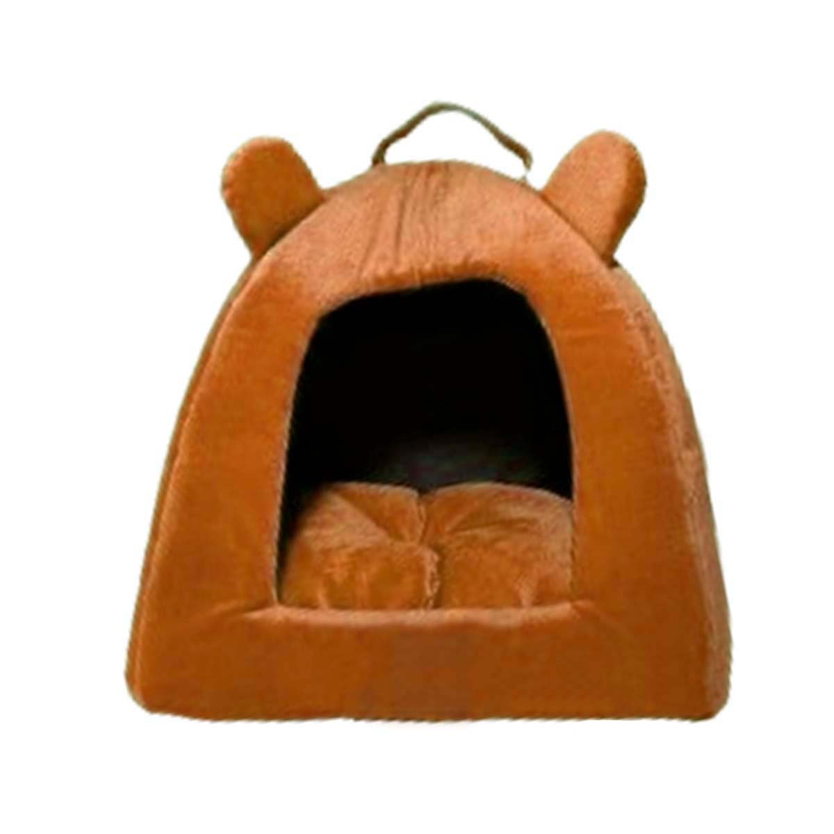 PACK2 NIDO IGLU CERRADO TALLA L MARRON PARA MASCOTAS HOGAR Y+REGALO STICKER - 2