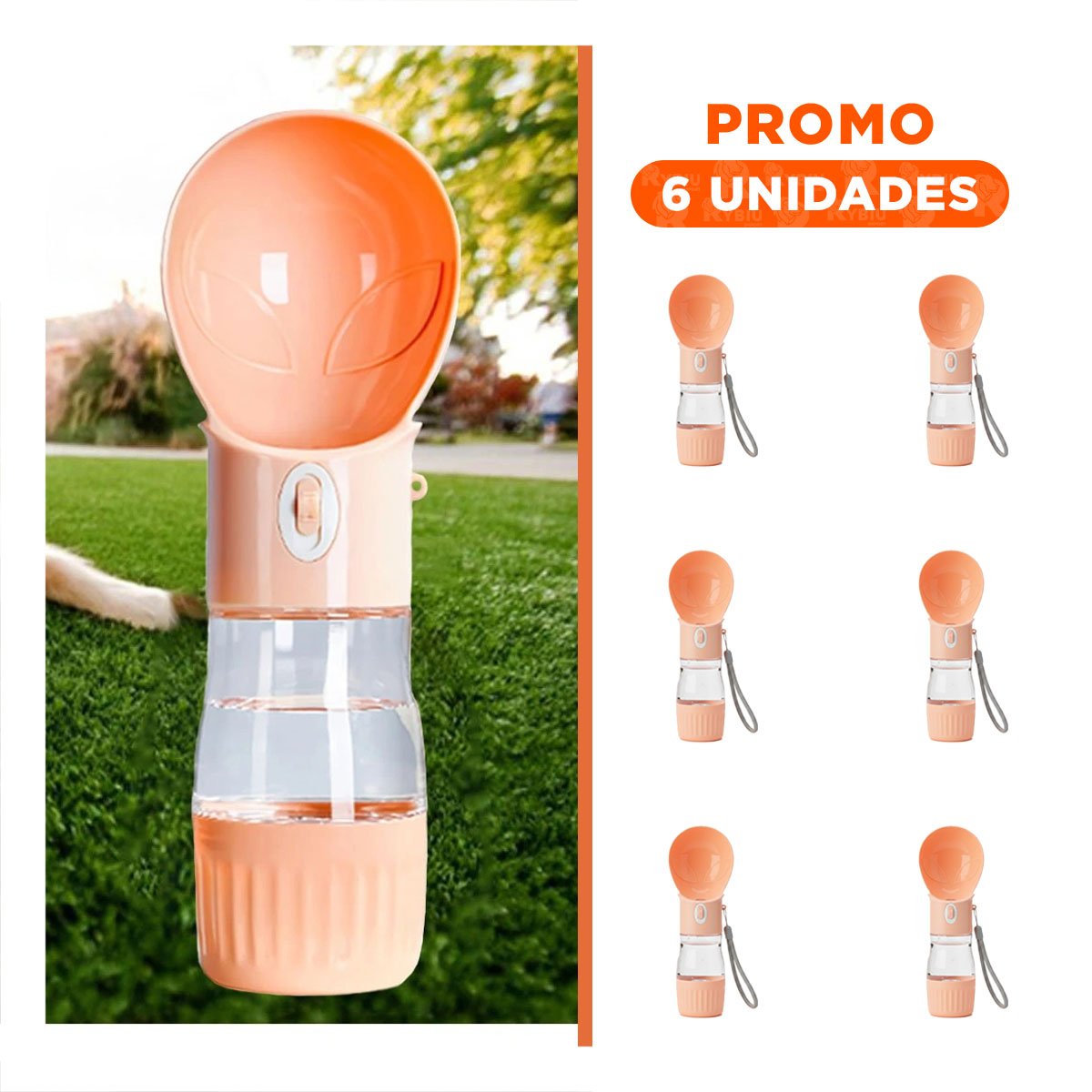 PACK6 ACCESORIO PEQUENO EN FORMA DE OVNI NARANJA LIGERO - 1
