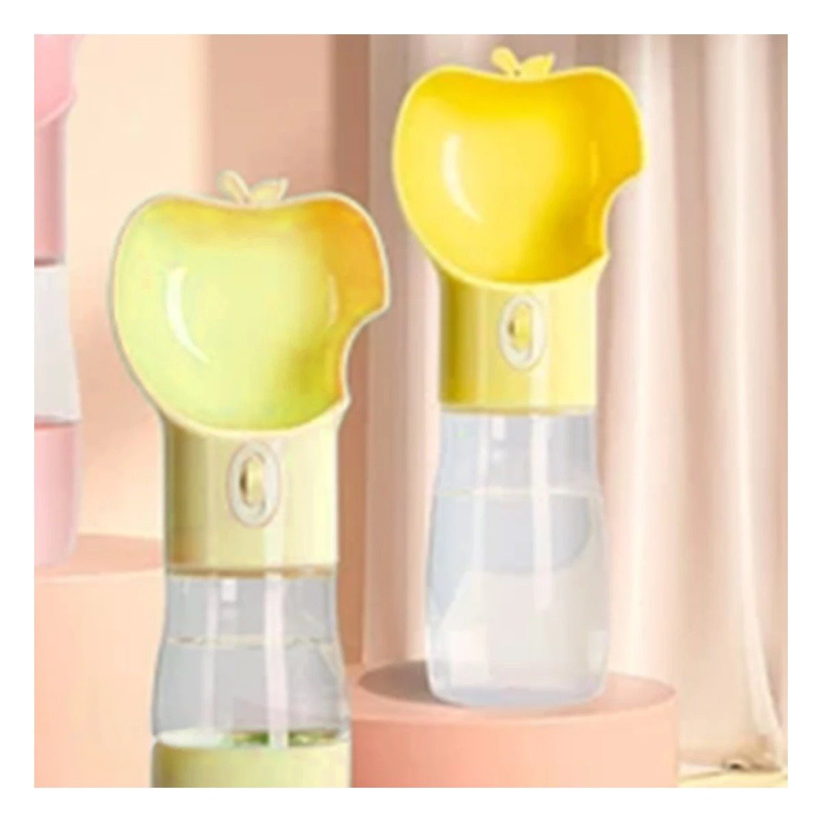 PACK4 ENVASE PORTATIL AMARILLO EN FORMA DE MANZANA - 3