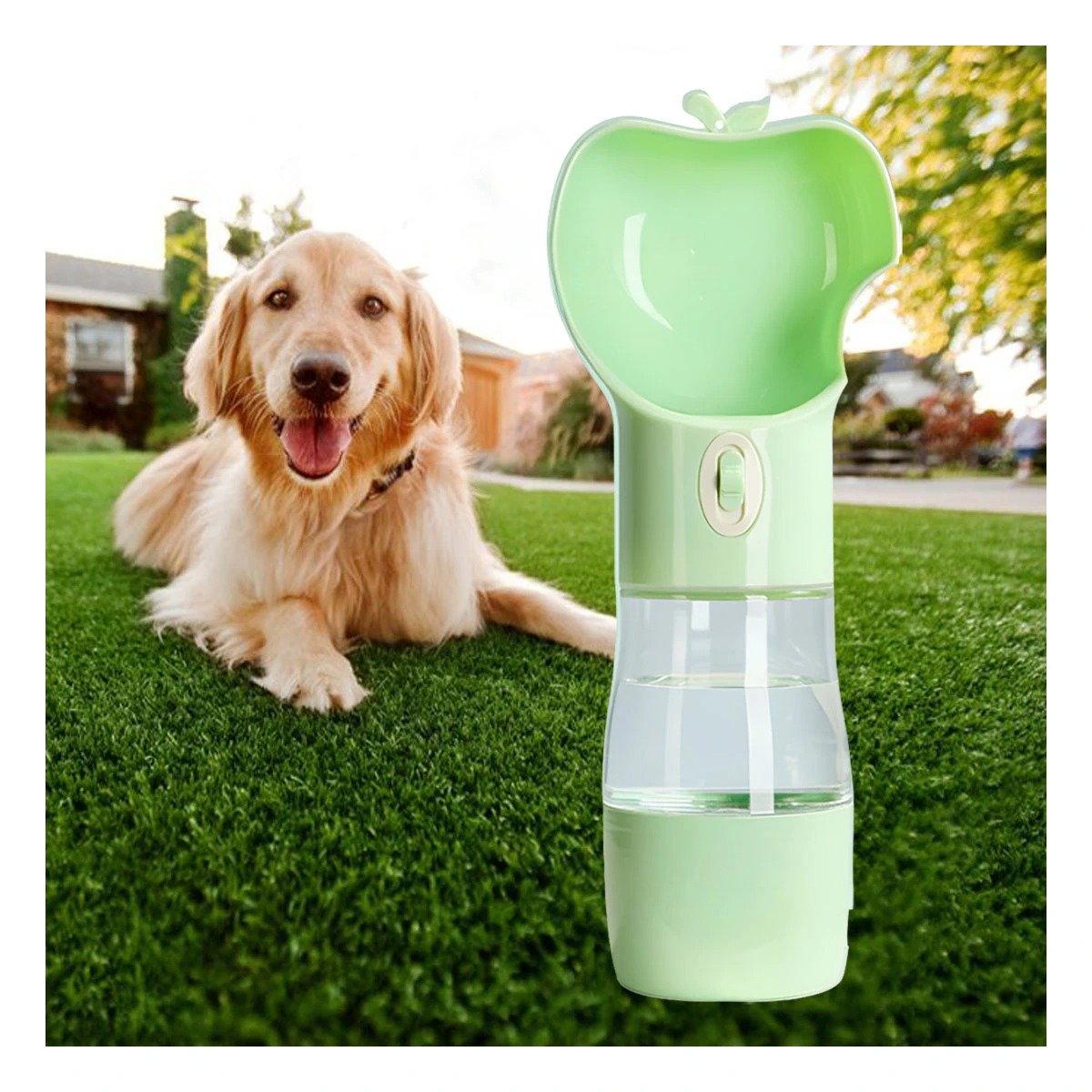 PACK6 ENVASE PORTATIL VERDE CON FORMA DE MANZANA - 3