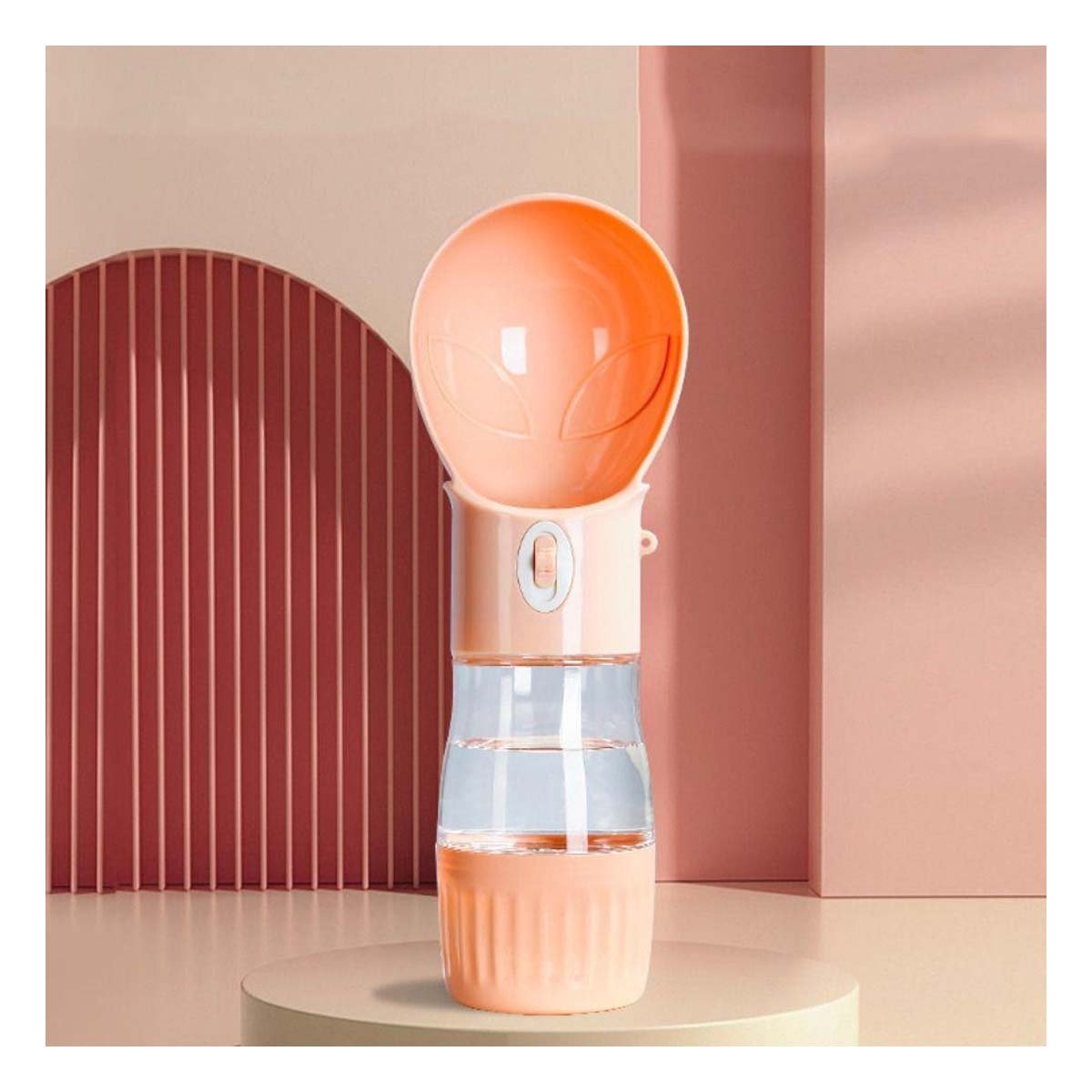 RECIPIENTE PORTATIL EN FORMA DE OVNI NARANJA PRACTICO Y+LIGAS REGALO - 2