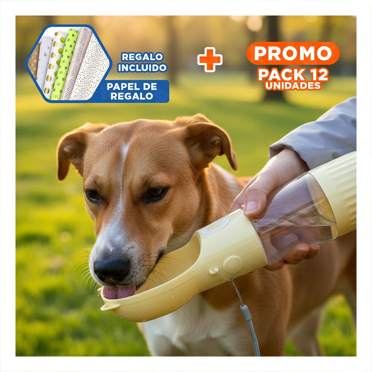 PACK12 APLICADOR RECARGABLE GATO AMARILLO PARA VIAJES CORTOS Y+PAPEL REGALO - 1