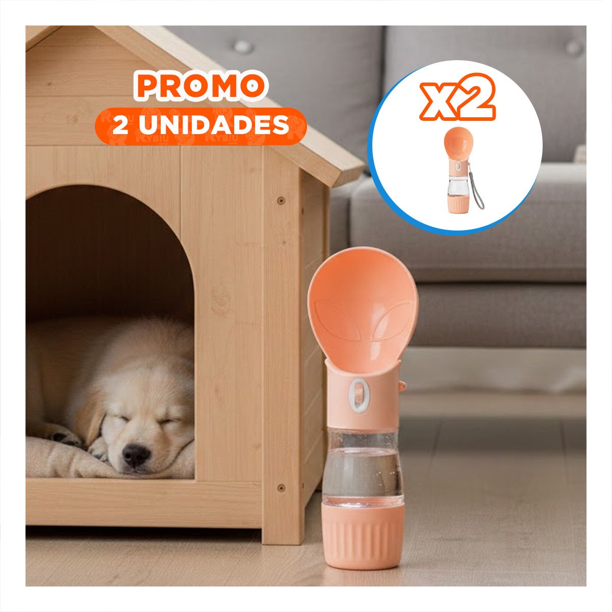 PACK2 RECIPIENTE COMPACTO TIPO OVNI NARANJA PARA COCINA Y+REGALO STICKER - 1