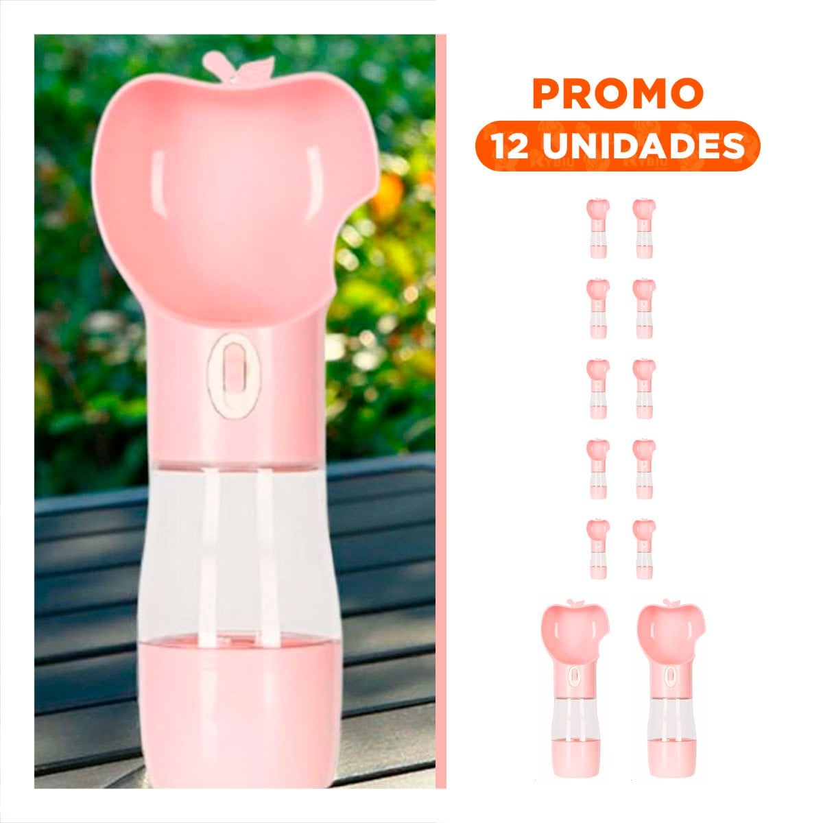 PACK12 ORGANIZADOR PORTATIL ROSADO CON FORMA DE MANZANA Y+REGALO STICKER - 1