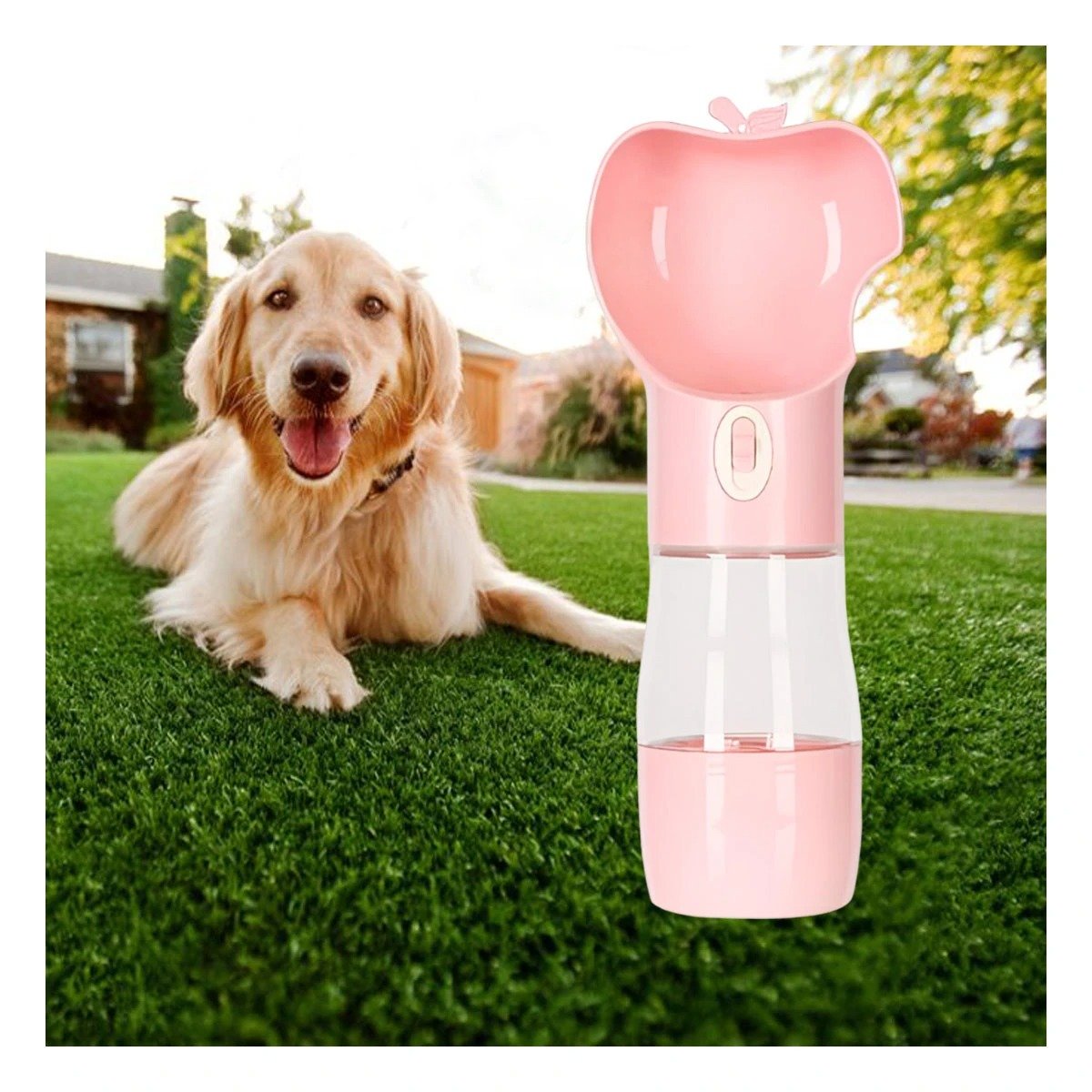 PACK6 ENVASE PORTATIL ROSADO CON FORMA DE MANZANA - 3