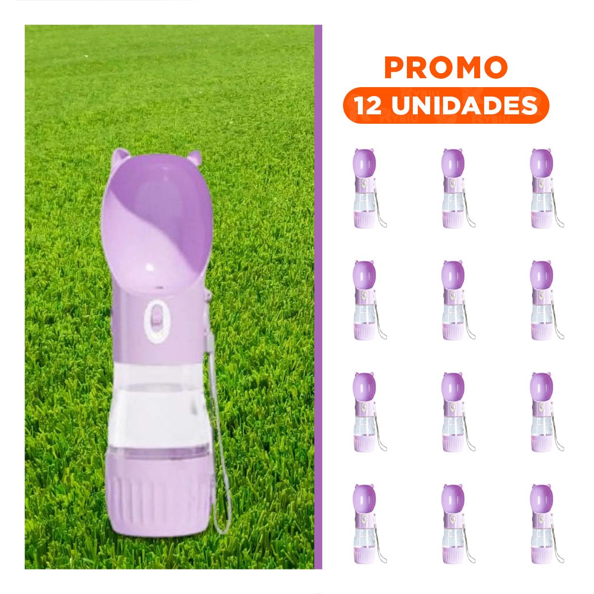 PACK12 APLICADOR PRACTICO GATO LILA PARA USO PERSONAL Y+REGALO STICKER - 1