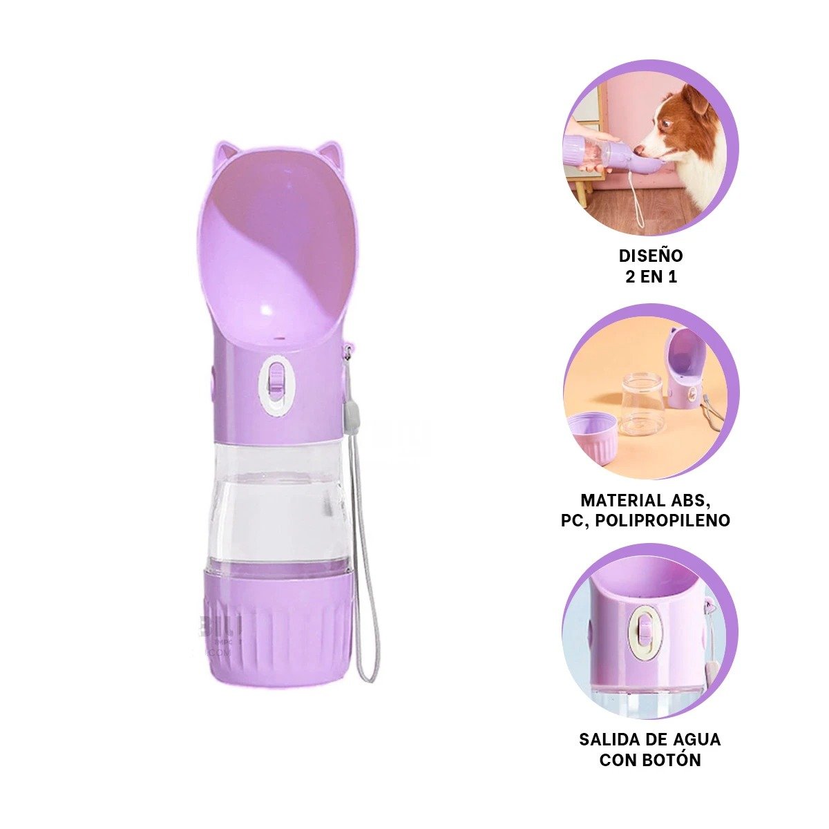 PACK2 ENVASE FUNCIONAL GATO LILA RESISTENTE Y LIVIANO Y+REGALO STICKER - 4