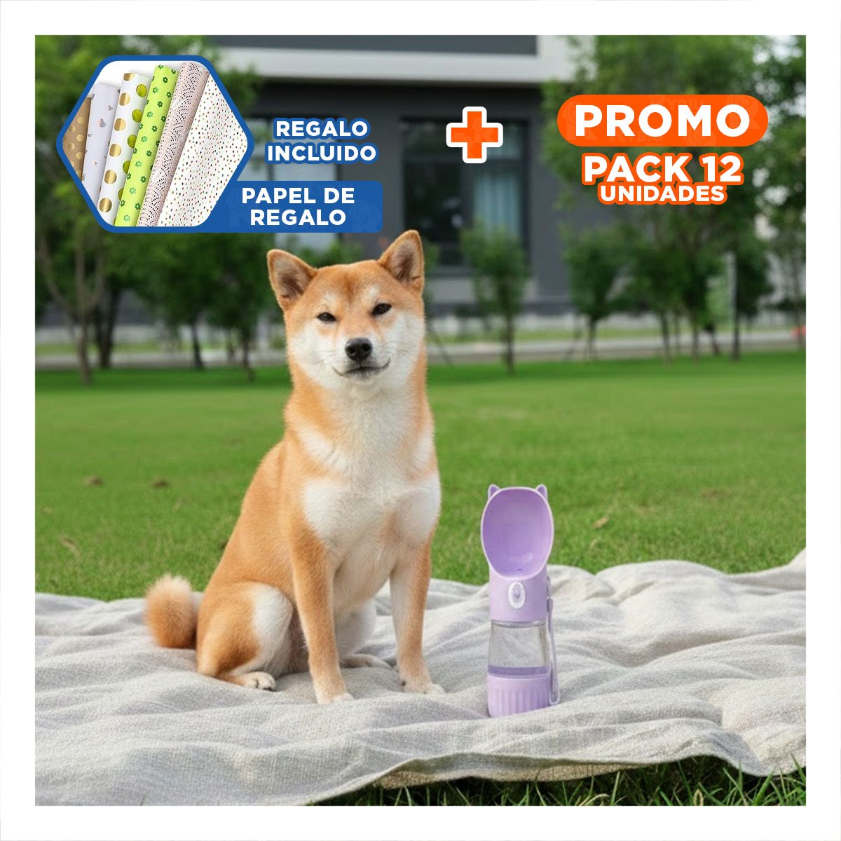 PACK12 APLICADOR RECARGABLE GATO LILA PARA VIAJES CORTOS Y+PAPEL REGALO - 1