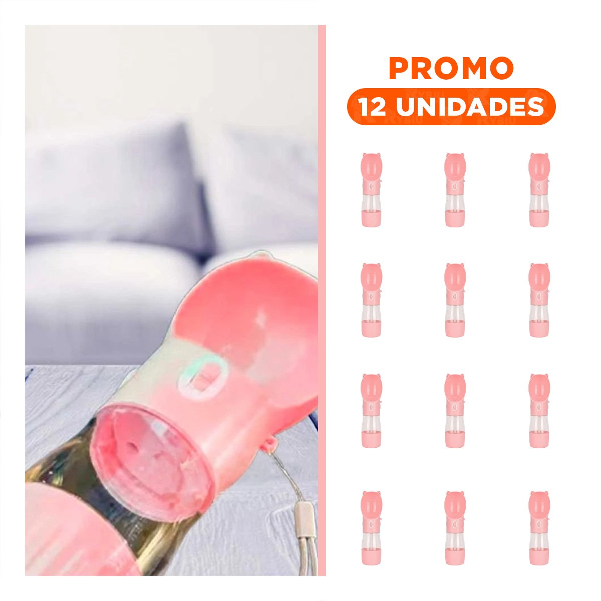PACK12 APLICADOR PRACTICO GATO ROSADO PARA USO PERSONAL Y+REGALO STICKER - 1