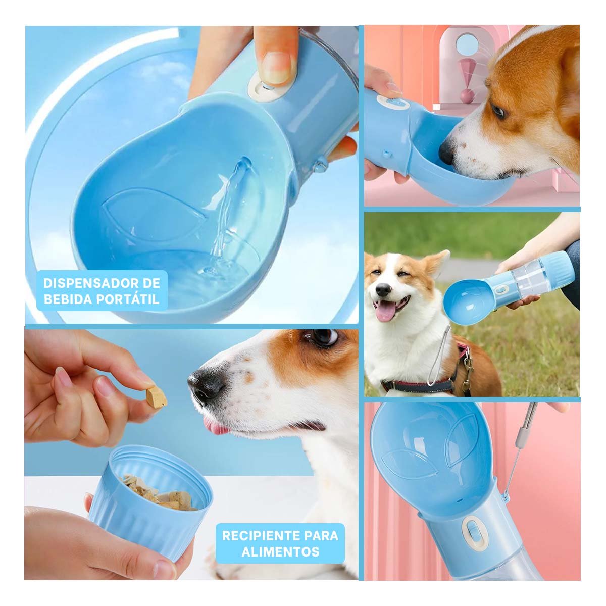 PACK4 ACCESORIO FUNCIONAL DISENO OVNI CELESTE PORTATIL Y+REGALO STICKER - 2