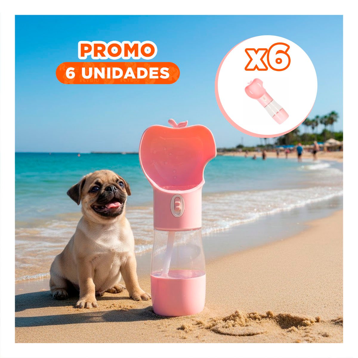 PACK6 ORGANIZADOR PORTATIL ROSADO EN FORMA DE MANZANA Y+REGALO STICKER - 1