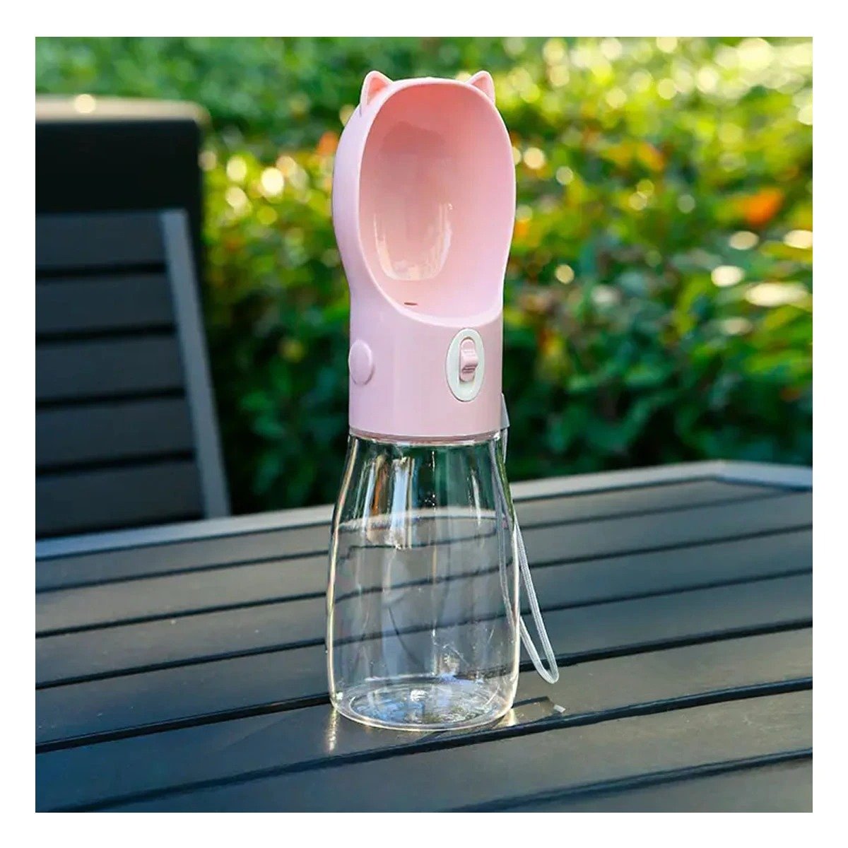 PACK4 BOTELLA COMPACTA GATO ROSADO PARA MOCHILA ESCOLAR Y+PAPEL REGALO - 2