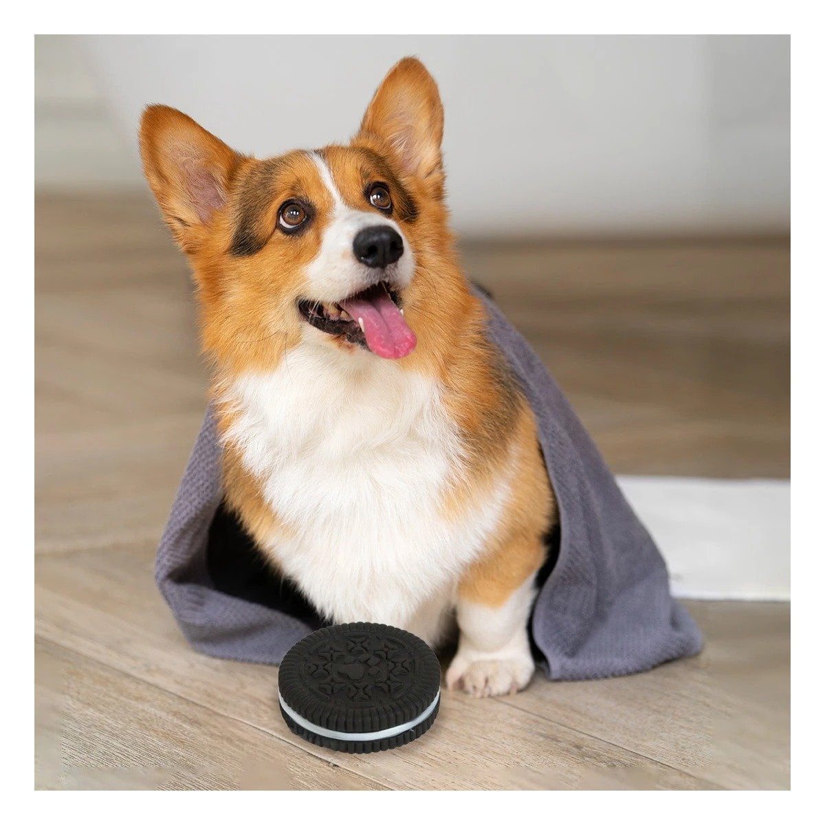 PACK2 BLOQUE DE JUEGO EN GOMA PARA MASCOTA NEGRO INSPIRADO EN GALLETA OREO - 3