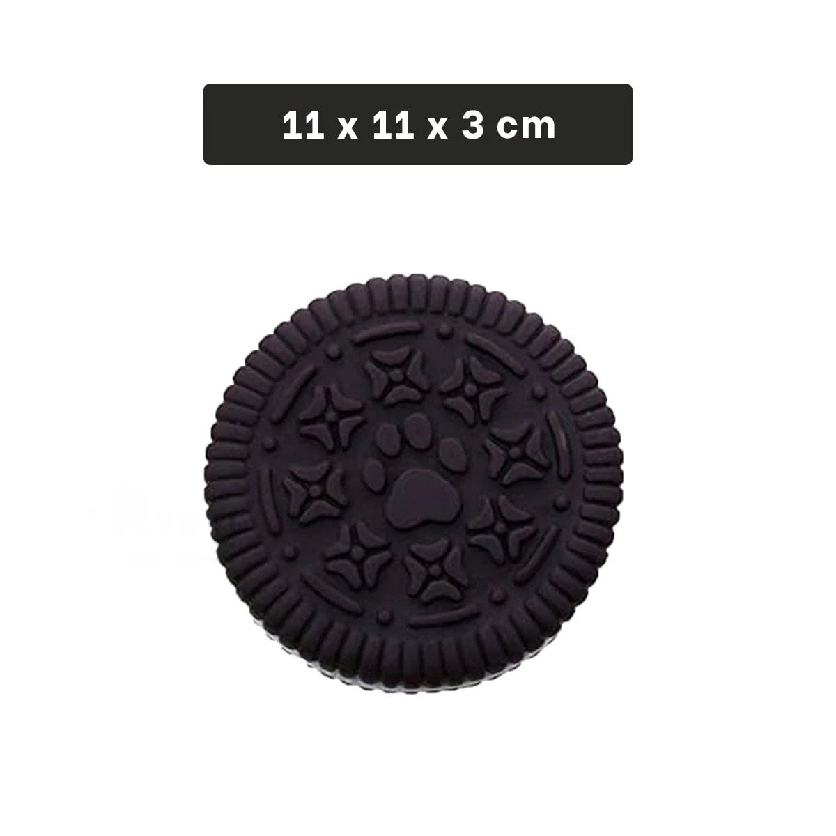 PACK2 BLOQUE DE JUEGO EN GOMA PARA MASCOTA NEGRO INSPIRADO EN GALLETA OREO - 4