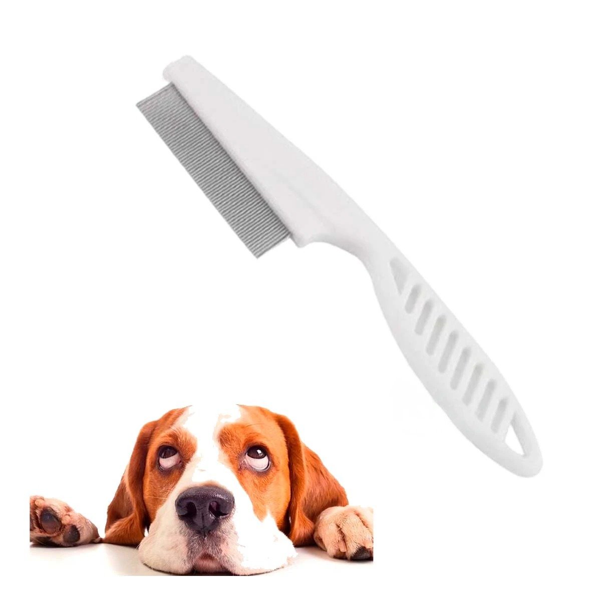 RASTRILLO SUAVE BLANCO SACA PULGAS FACILMENTE DE MASCOTAS Y+LIGAS REGALO - 3