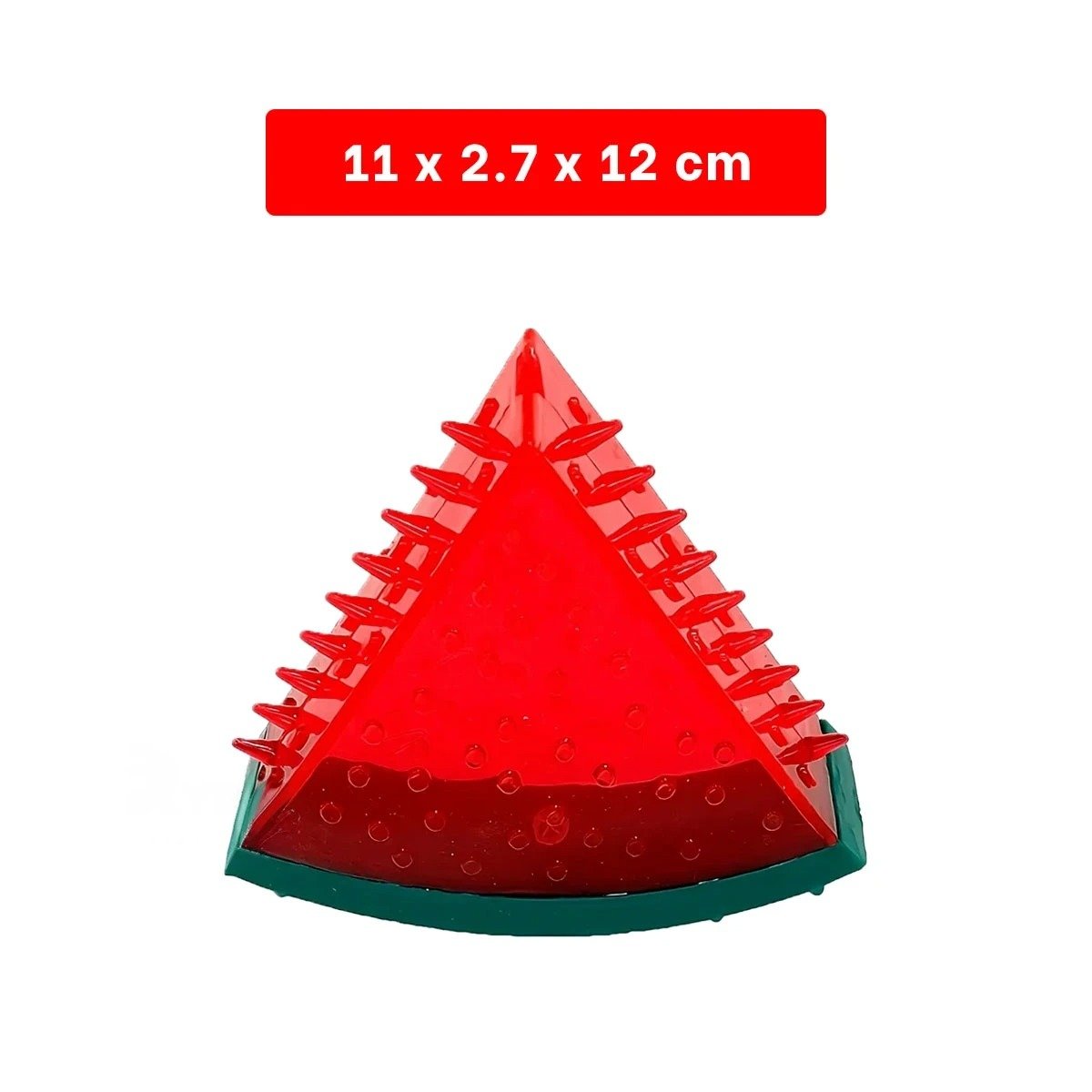 PACK12 MUÑECO LÚDICO DE PVC EN FORMA DE SANDIA PARA MASCOTA ROJO COLOR VIBRANTE - 4