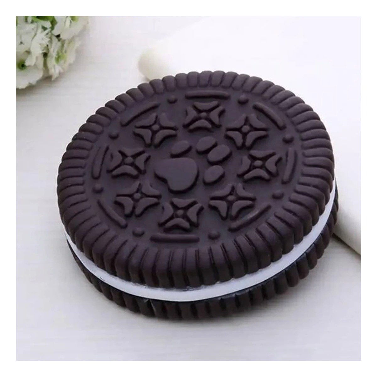 PACK4 DISPOSITIVO DE JUEGO EN GOMA PARA MASCOTA NEGRO INSPIRADO EN GALLETA OREO - 3