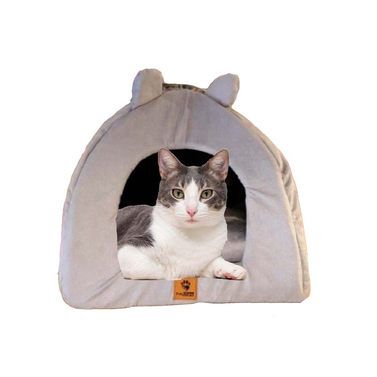 PACK4 GUARIDA IGLU TALLA L COLOR PLOMO ZONA PRIVADA MASCOTAS Y+PAPEL REGALO - 3
