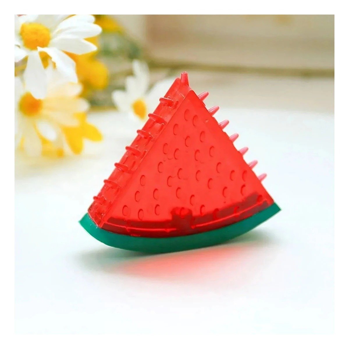 PACK2 ARTICULO RESISTENTE DE PVC EN FORMA DE SANDIA PARA MASCOTA ROJO FLEXIBLE - 2