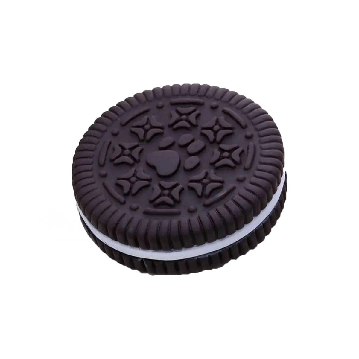 PACK4 DISPOSITIVO LUDICO DE GOMA PARA MASCOTA NEGRO INSPIRADO EN GALLETA OREO Y+PAPEL REGALO - 3