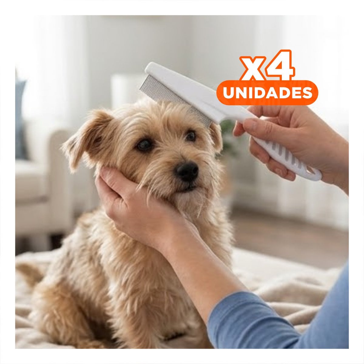 PACK4 RASTRILLO PORTATIL PARA MASCOTAS BLANCO IDEAL PARA VIAJES Y HOGAR - 1