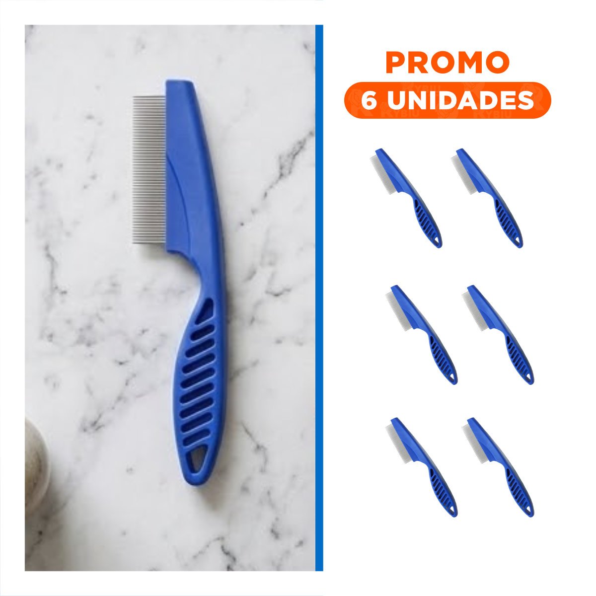PACK6 ELIMINADOR ANTIPULGAS PARA MASCOTAS AZUL SEGURO Y EFICAZ - 1