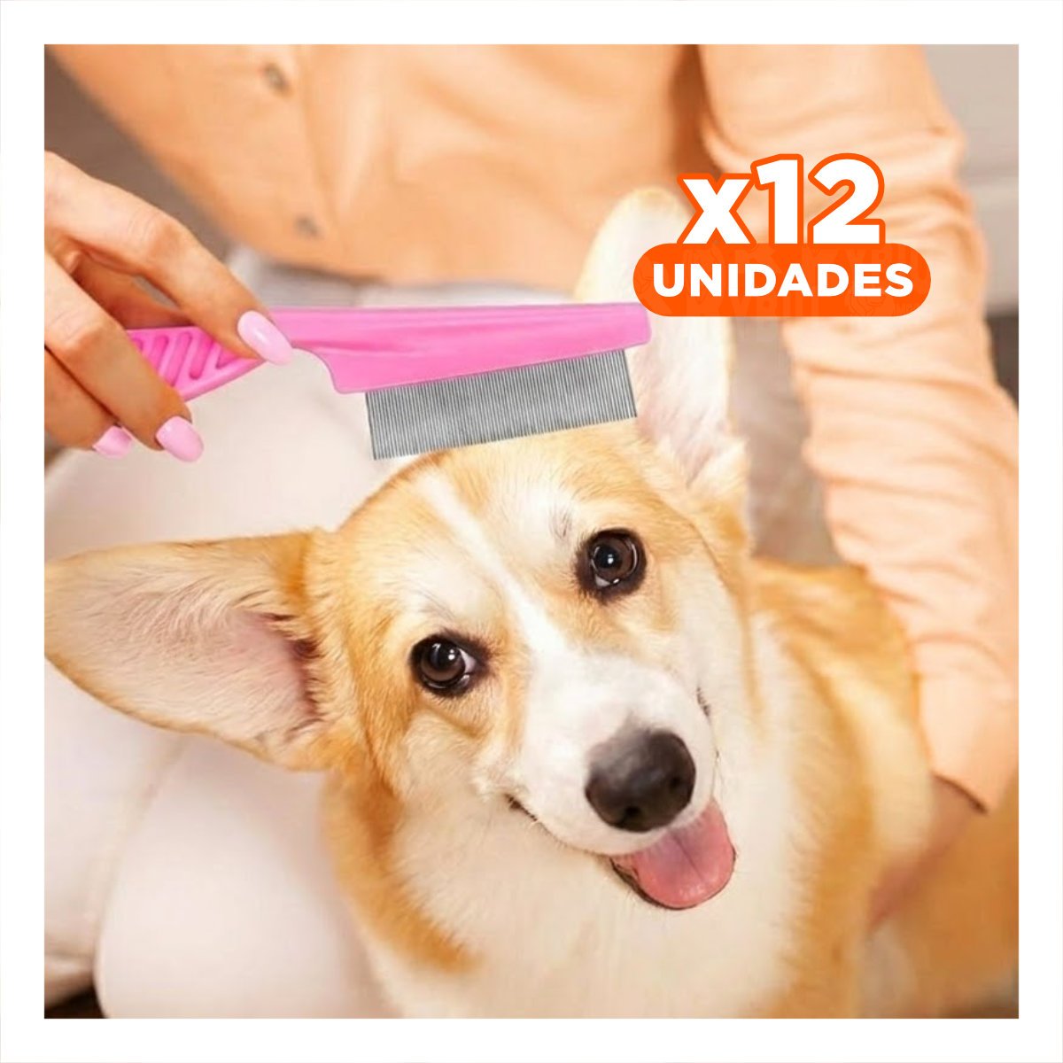 PACK12 PINCEL ERGONOMICO ROSADO PARA MASCOTAS MANTIENE PELAJE LIMPIO Y SUAVE - 1