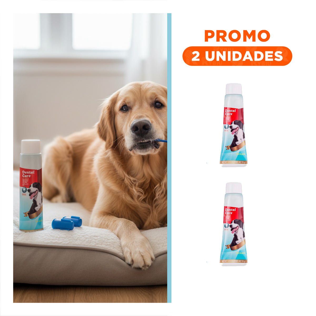 PACK2 ESTUCHE DE CUIDADO DENTAL AZUL 4 PIEZAS PARA USO DIARIO - 1