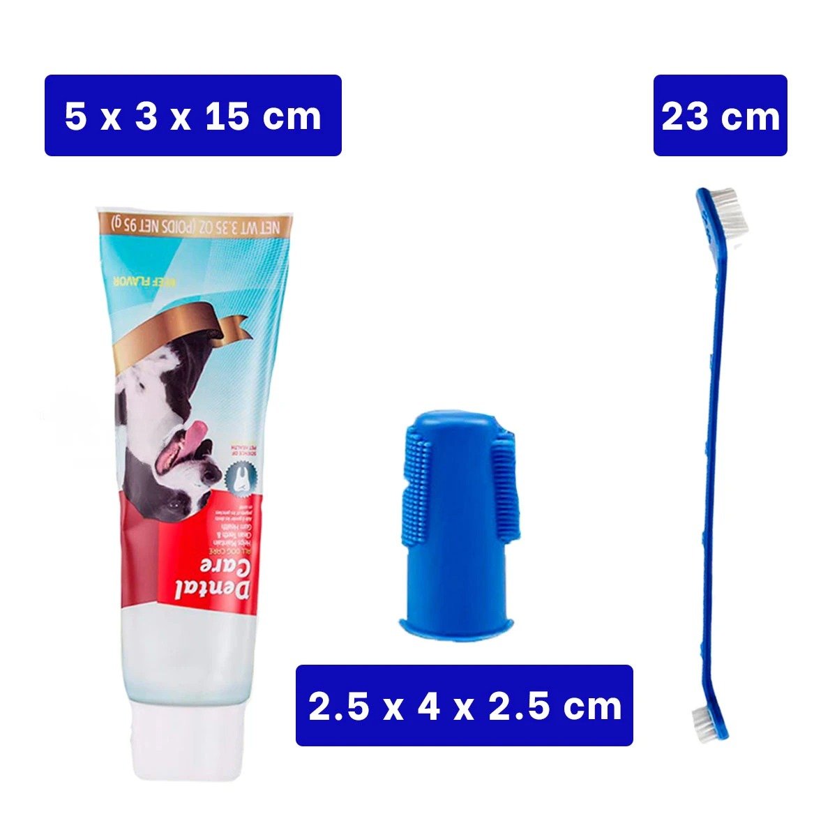 PACK2 ESTUCHE DE CUIDADO DENTAL AZUL 4 PIEZAS PARA USO DIARIO - 4