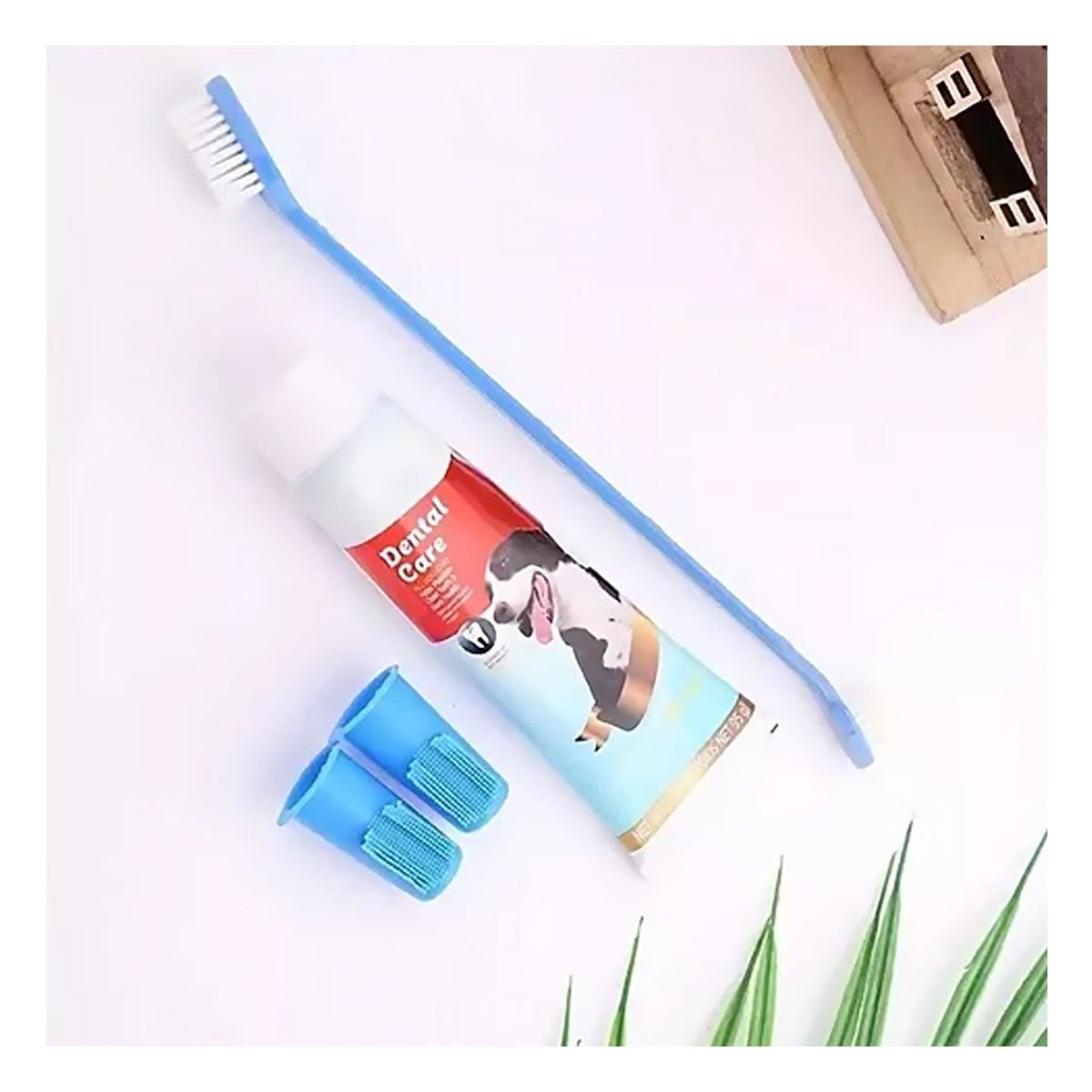 PACK2 ESTUCHE DE CUIDADO DENTAL AZUL 4 PIEZAS PARA USO DIARIO - 5