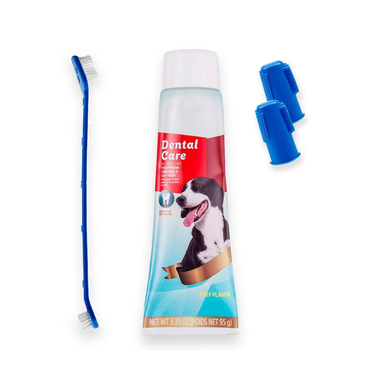 PACK6 CONJUNTO HIGIENE DENTAL AZUL 4 PIEZAS PARA MANTENER BOCA SALUDABLE Y+REGALO STICKER - 2