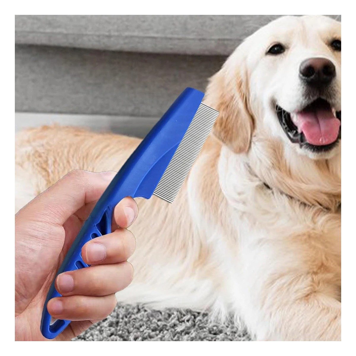 PACK2 RASTRILLO DELICADO AZUL PARA MASCOTAS FACIL DE USAR Y SUAVE Y+REGALO STICKER - 5