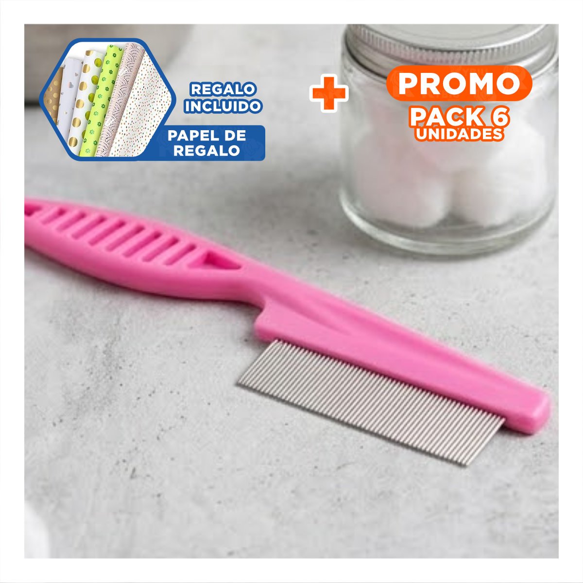 PACK6 ELIMINADOR DELICADO ROSADO PARA MASCOTAS FACIL DE USAR Y SUAVE Y+PAPEL REGALO - 1