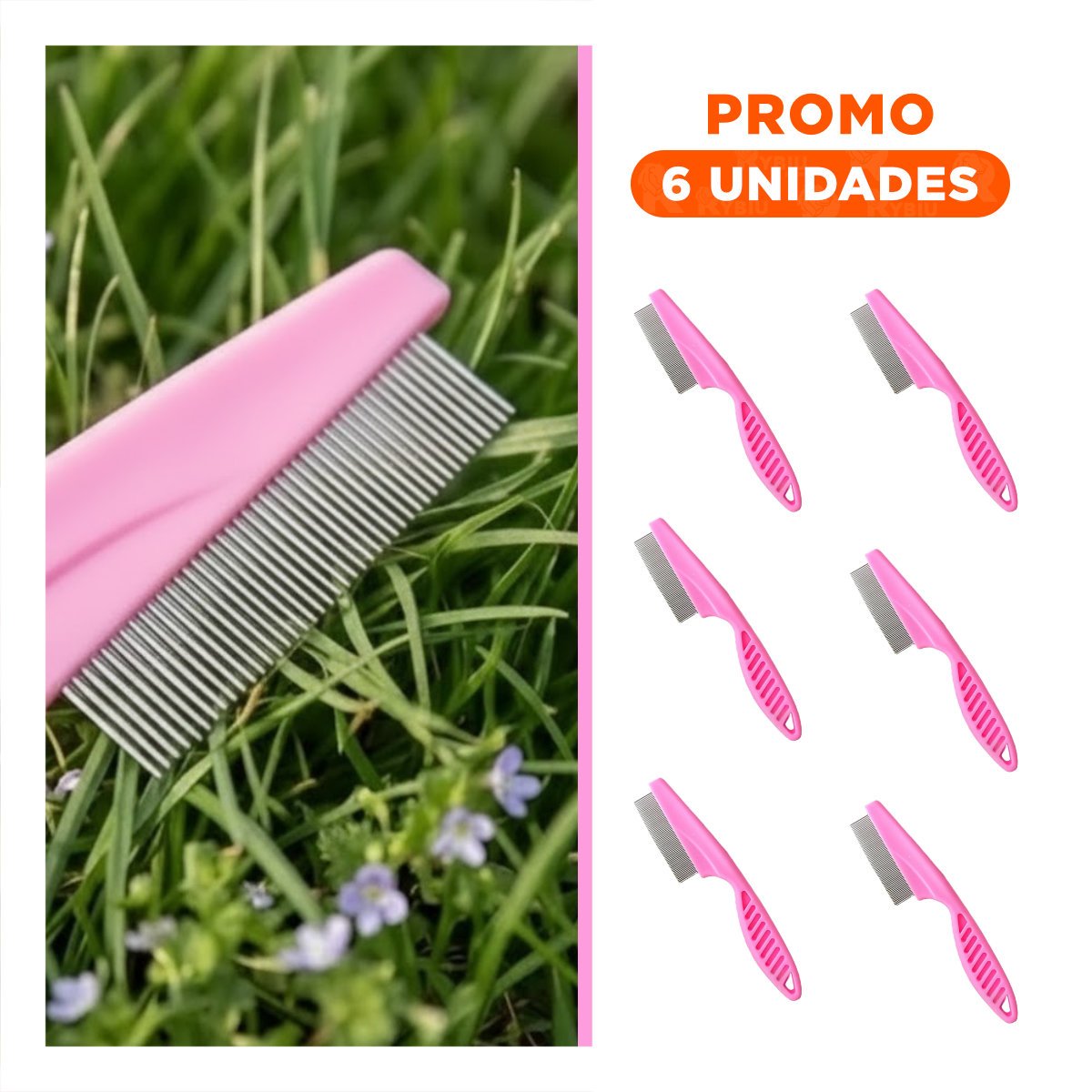 PACK6 ELIMINADOR ANTIPULGAS PARA MASCOTAS ROSADO SEGURO Y EFICAZ - 1