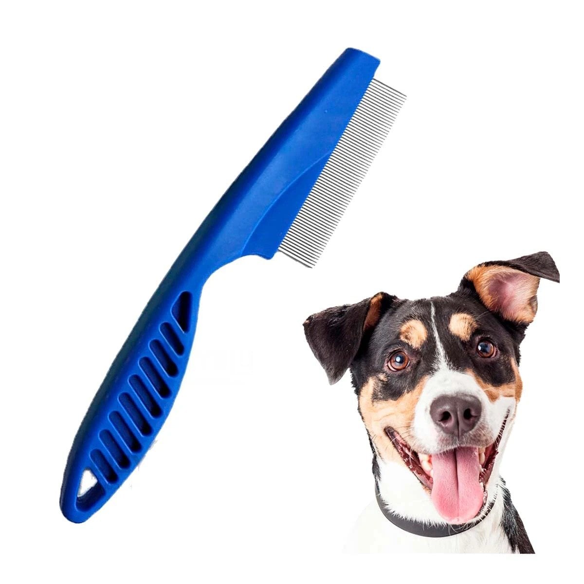 PACK6 PINCEL SUAVE AZUL PARA MASCOTAS FACILITA LA ELIMINACION DE PULGAS Y+REGALO STICKER - 2