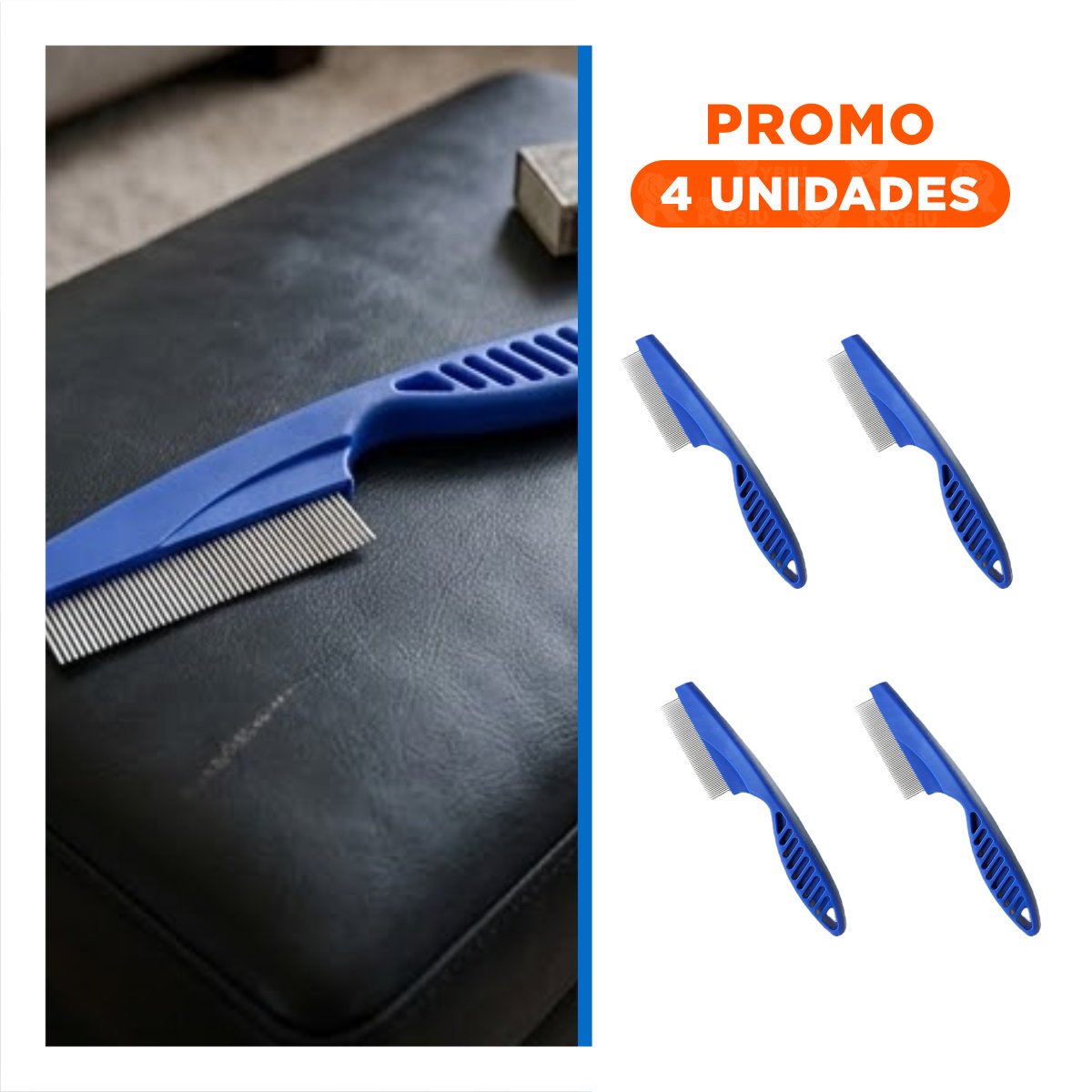 PACK4 ELIMINADOR PROFESIONAL AZUL AYUDA A ELIMINAR PULGAS FACILMENTE Y+REGALO STICKER - 1